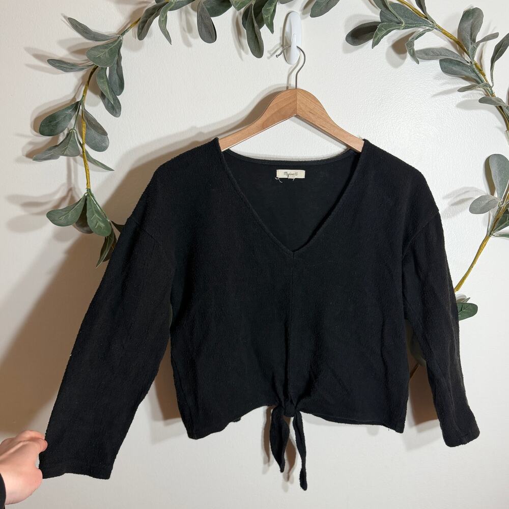 Madewell Black Textured Top LAST CALL